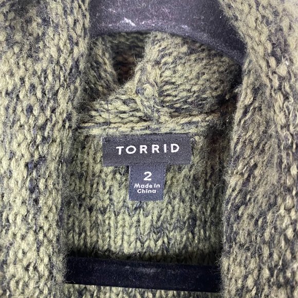 Torrid Cardigan sweater long green size 2XL - Picture 3 of 6